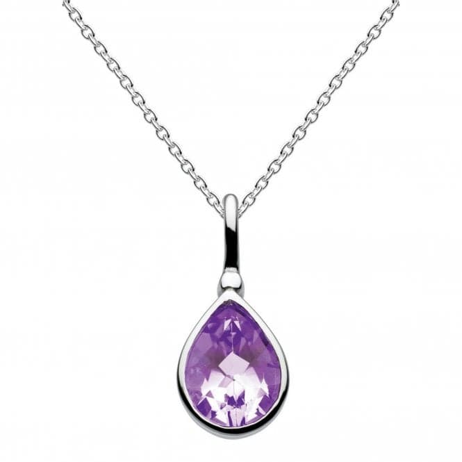 Dew Sterling Silver Amethyst Tear Drop Pendant 9018AMDew9018AM