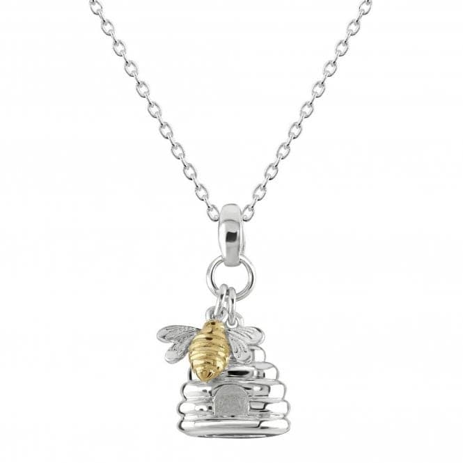 Dew Sterling Silver Bee and Hive Gold Plated Pendant 9467GD028Dew9467GD028