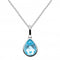 Dew Sterling Silver Blue Topaz Tear Drop Pendant 9018BTDew9018BT