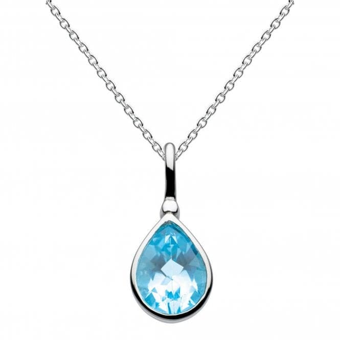 Dew Sterling Silver Blue Topaz Tear Drop Pendant 9018BTDew9018BT