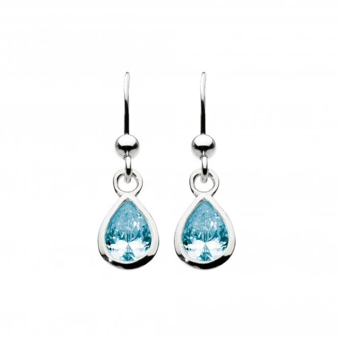 Dew Sterling Silver Blue Topaz Tear Stone Drop Earrings 5031BTDew5031BT