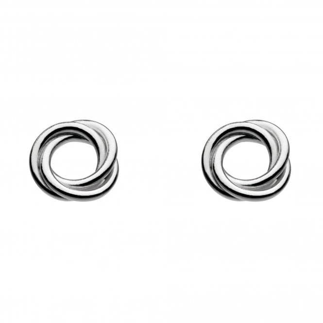 Dew Sterling Silver Coiled Stud Earrings 4419HP016Dew4419HP016