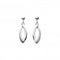 Dew Sterling Silver Cross Over with Sandblast Small Drop Earrings 6034SBDew6034SB