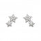 Dew Sterling Silver Cubic Zirconia Double Star Stud Earrings 3722CZ021Dew3722CZ021