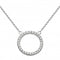 Dew Sterling Silver Cubic Zirconia Open Circle 18 Necklace 9882CZ020Dew9882CZ020