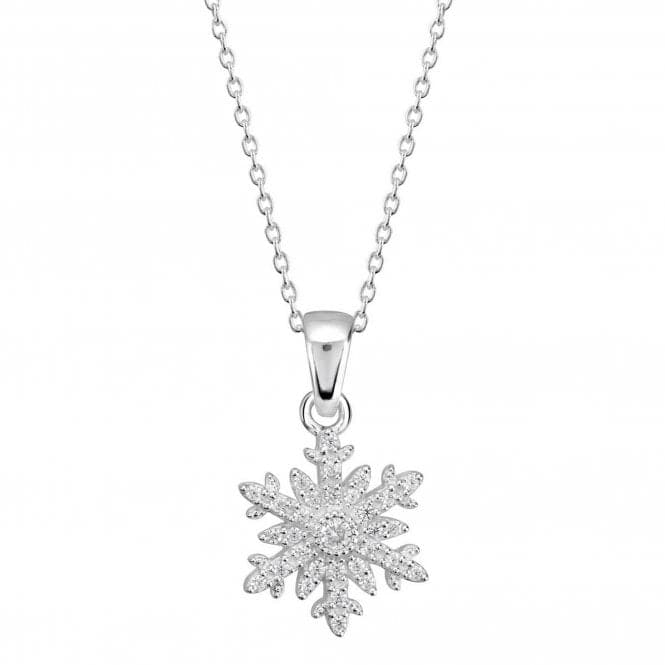 Dew Sterling Silver Cubic Zirconia Sparkle Snowflake Pendant 9103CZ027Dew9103CZ027