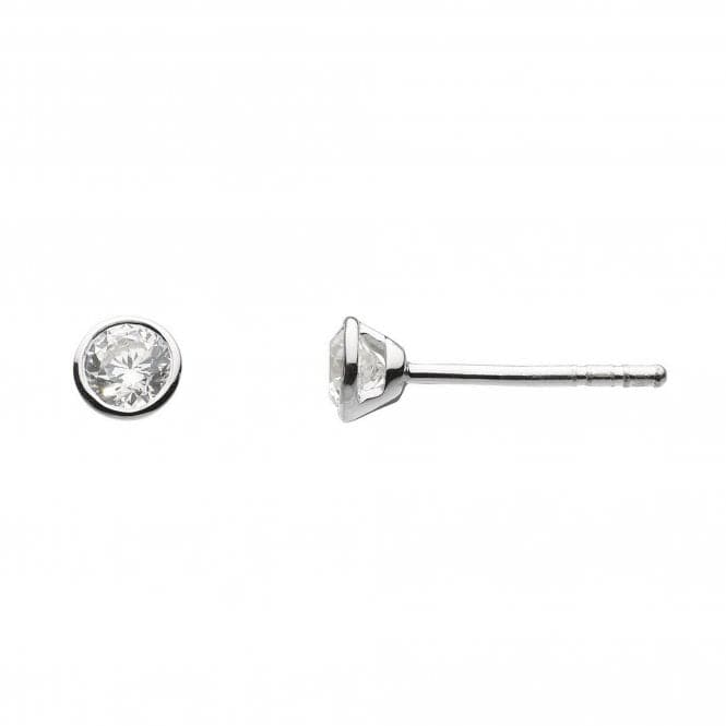 Dew Sterling Silver Cubic Zirconia Stud Earrings 3716CZ021Dew3716CZ021