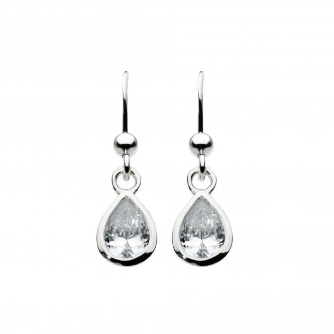 Dew Sterling Silver Cubic Zirconia Tear Stone Drop Earrings 5031CZDew5031CZ