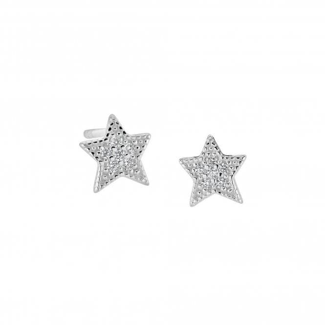 Dew Sterling Silver Cubic Zirconia Twinkling Star Stud Earrings 37002CZ027Dew37002CZ