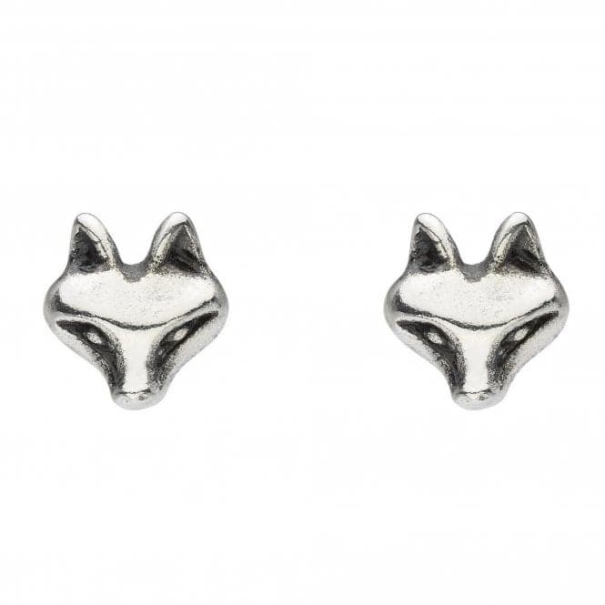 Dew Sterling Silver Cunning Fox Head Oxidised Stud Earrings 4867OXDew4867OX024