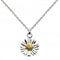 Dew Sterling Silver Daisy with Gold Plate Pendant 90CBGD018Dew90CBGD018