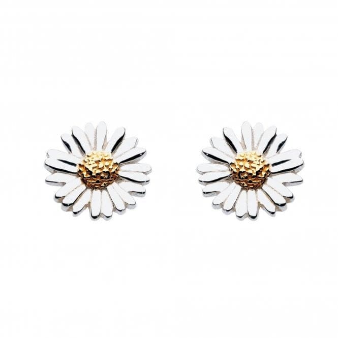 Dew Sterling Silver Daisy with Gold Plate Stud Earrings 4081GD016Dew4081GD016