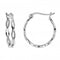 Dew Sterling Silver Detailed 18mm Hoop Earrings 66815HP027Dew66815HP027