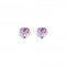 Dew Sterling Silver Dinky Amethyst Heart Stud Earrings 3035AMDew3035AM
