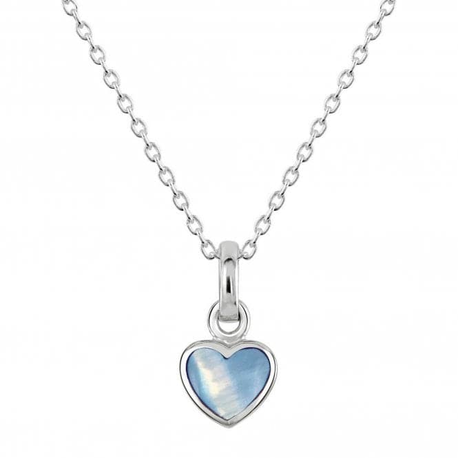 Dew Sterling Silver Dinky Blue Mother of Pearl Heart Pendant 90632BMPDew90632BMP028