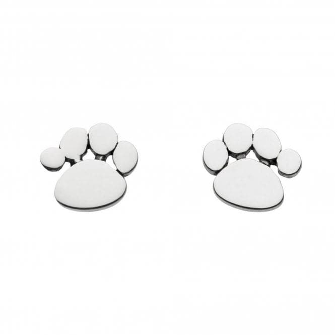 Dew Sterling Silver Dinky Charming Paw Print Stud Earrings 4857HPDew4857HP020