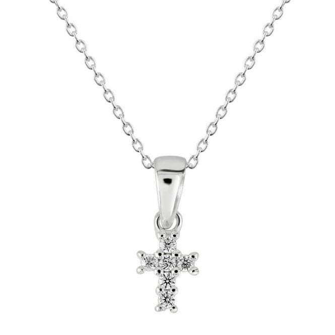 Dew Sterling Silver Dinky Cross Cubic Zirconia Pendant 98352CZDew98352CZ028