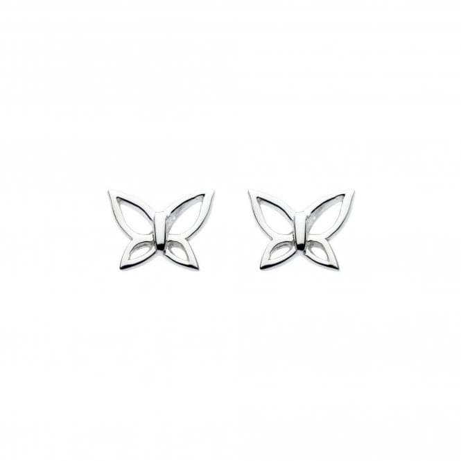 Dew Sterling Silver Dinky Cut Out Wing Butterfly Stud Earring 48078HP004Dew48078HP004