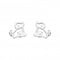 Dew Sterling Silver Dinky Dog with Cubic Zirconia Stud Earrings 3561CZDew3561CZ027