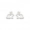 Dew Sterling Silver Dinky Hop To It Bunny Stud Earrings 4044HP014Dew4044HP014
