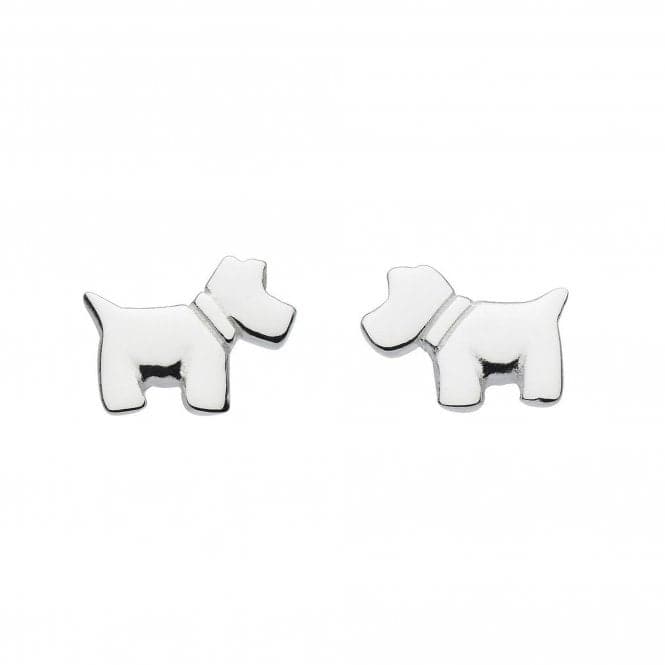 Dew Sterling Silver Dinky Mini Scotty Dog Stud Earrings 4863HPDew4863HP024