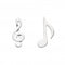 Dew Sterling Silver Dinky Musical Notes Stud Earrings 4459HPDew4459HP021