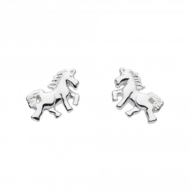 Dew Sterling Silver Dinky Mythical Unicorn Stud Earrings 4669HPDew4669HP024