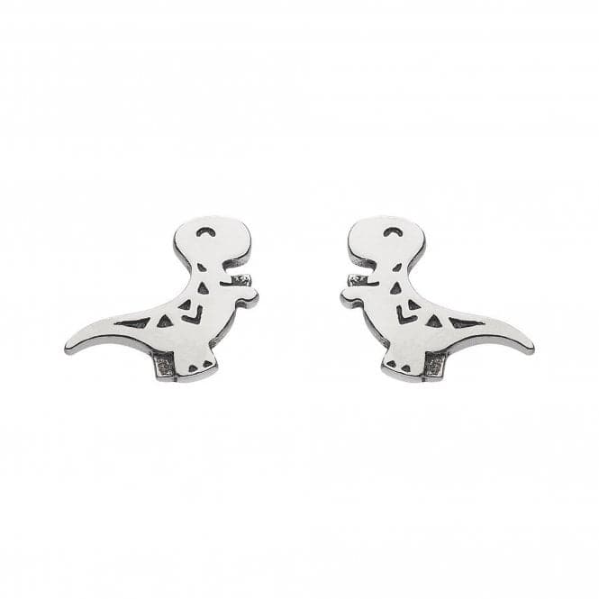 Dew Sterling Silver Dinky Oxidised T - Rex Stud Earrings 4545OXDew4545OX027