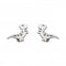 Dew Sterling Silver Dinky Oxidised T - Rex Stud Earrings 4545OXDew4545OX027