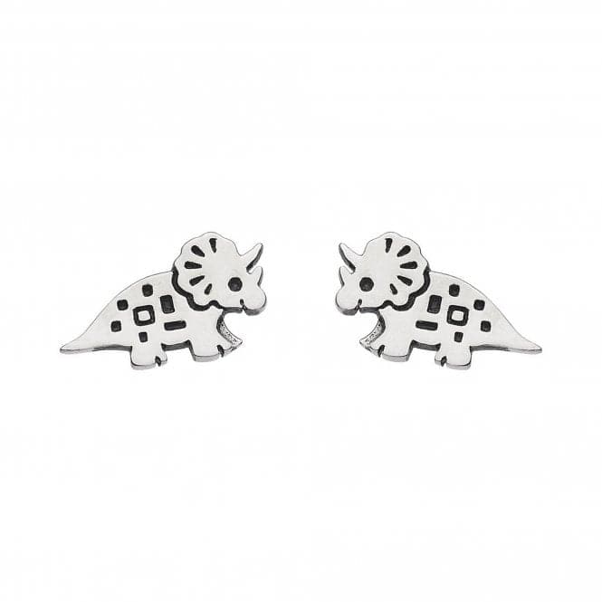 Dew Sterling Silver Dinky Oxidised Triceratop Stud Earrings 4546OXDew4546OX027