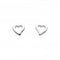 Dew Sterling Silver Dinky Simplistic Open Heart Stud Earrings 4008HPDew4008HP