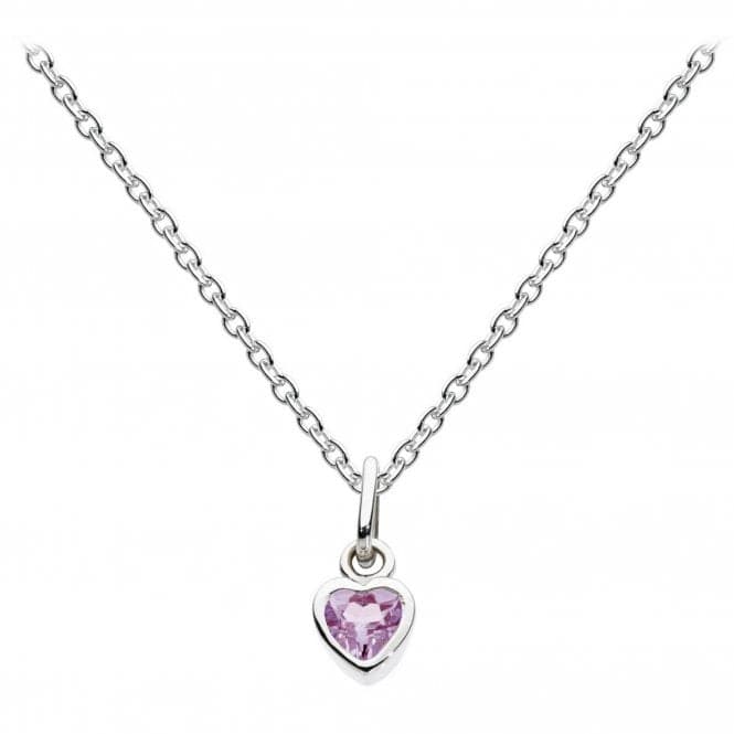 Dew Sterling Silver Dinky Small Amethyst Heart Pendant 9006AMDew9006AM012