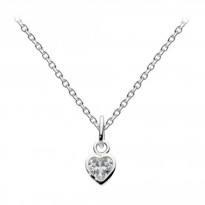 Dew Sterling Silver Dinky Small Cubic Zirconia Heart Pendant 9006CZDew9006CZ