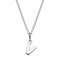 Dew Sterling Silver Dinky V Initial Pendant 9092HPVDew9092HPV027