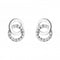 Dew Sterling Silver Double Cubic Zirconia Circle Stud Earrings 3820CZ022Dew3820CZ022
