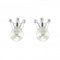 Dew Sterling Silver Freshwater Pearl and Crown Stud Earrings 38301FP028Dew38301FP028