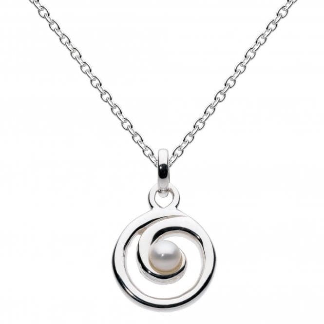 Dew Sterling Silver Freshwater Pearl Spiral Pendant 98007FP001Dew98007FP001