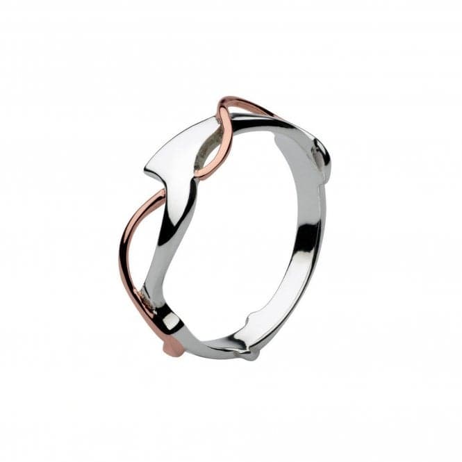 Dew Sterling Silver Genevieve with Rose Gold Plate Ring 20W3RG015Dew20W3RGK