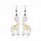 Dew Sterling Silver Giraffe with Gold Plate Drop Earrings 6038GD015Dew6038GD015