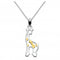 Dew Sterling Silver Giraffe with Gold Plate Pendant 9038GD015Dew9038GD015