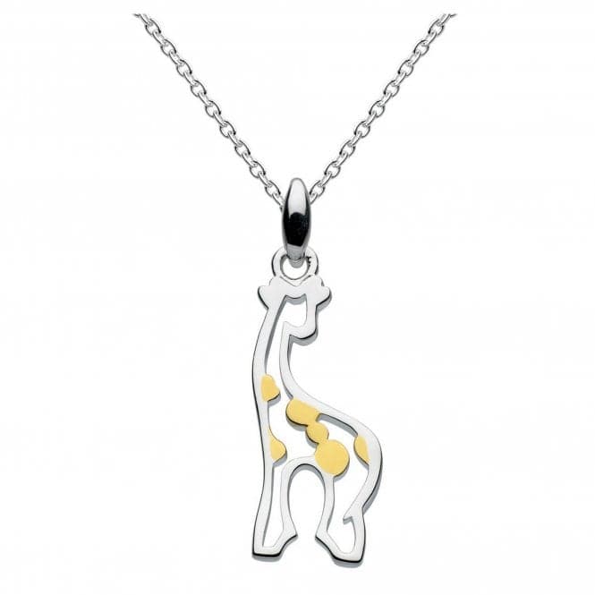 Dew Sterling Silver Giraffe with Gold Plate Pendant 9038GD015Dew9038GD015