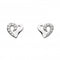 Dew Sterling Silver Half Cubic Zirconia Heart Studs 3732CZ021Dew3732CZ021