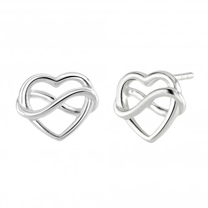 Dew Sterling Silver Heart and Infinity Earrings 4318HP028Dew4318HP028
