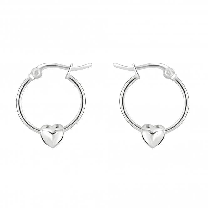 Dew Sterling Silver Heart Puff Sleeper Earrings 41002HP028Dew41002HP028