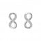 Dew Sterling Silver Infinity Cubic Zirconia Stud Earrings 3517CZ027Dew3517CZ027