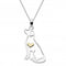 Dew Sterling Silver Labrador with Gold Plate Heart Pendant 9663GD021Dew9663GD021