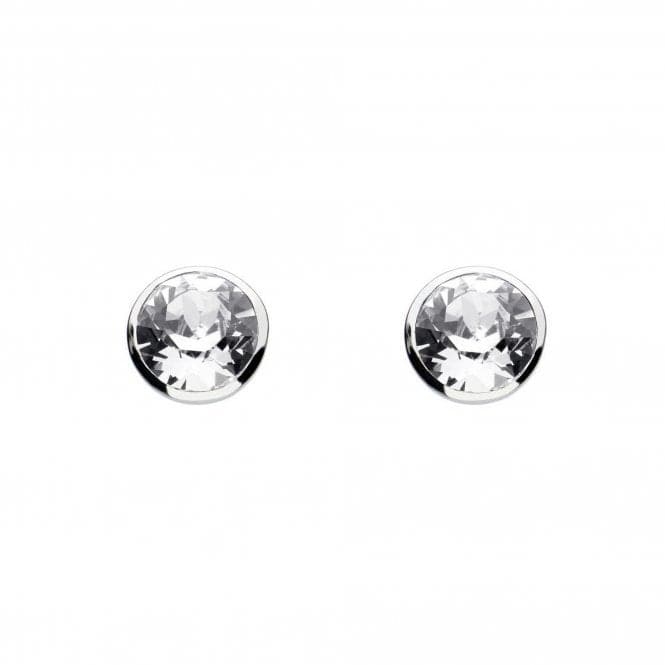 Dew Sterling Silver Medium Round Cubic Zirconia Stud earrings 3039CZDew3039CZ