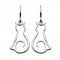 Dew Sterling Silver Pussy Cat Drop Earrings 6046HP014Dew6046HP014