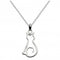 Dew Sterling Silver Pussy Cat Pendant 9046HP014Dew9046HP014