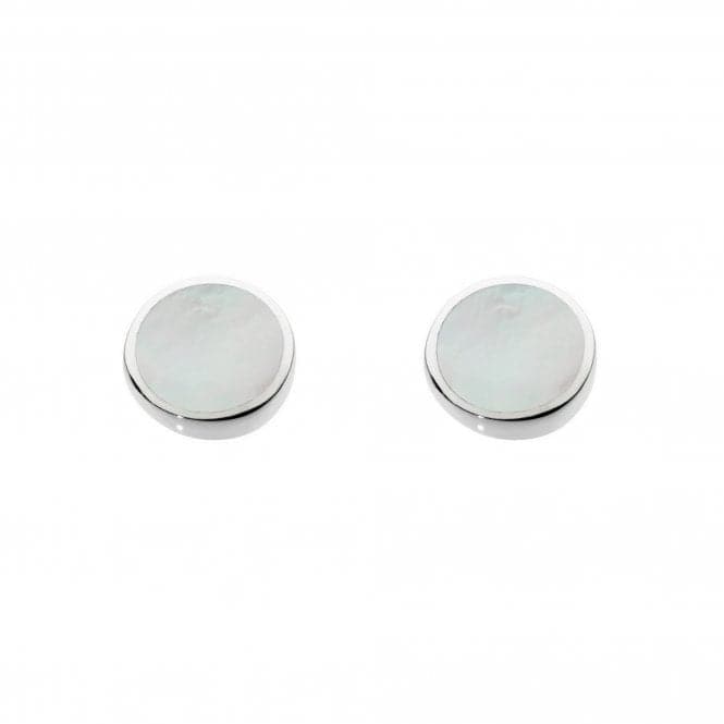 Dew Sterling Silver Round Mother Of Pearl Stud Earrings 3060MP013Dew3060MP013